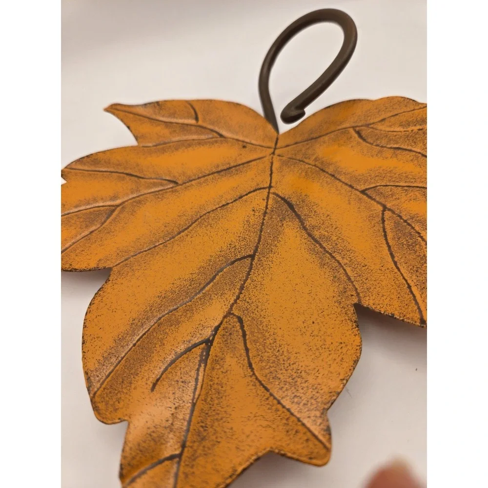 4 Metal Candle Holders Or Wall Decor In Fall Colors